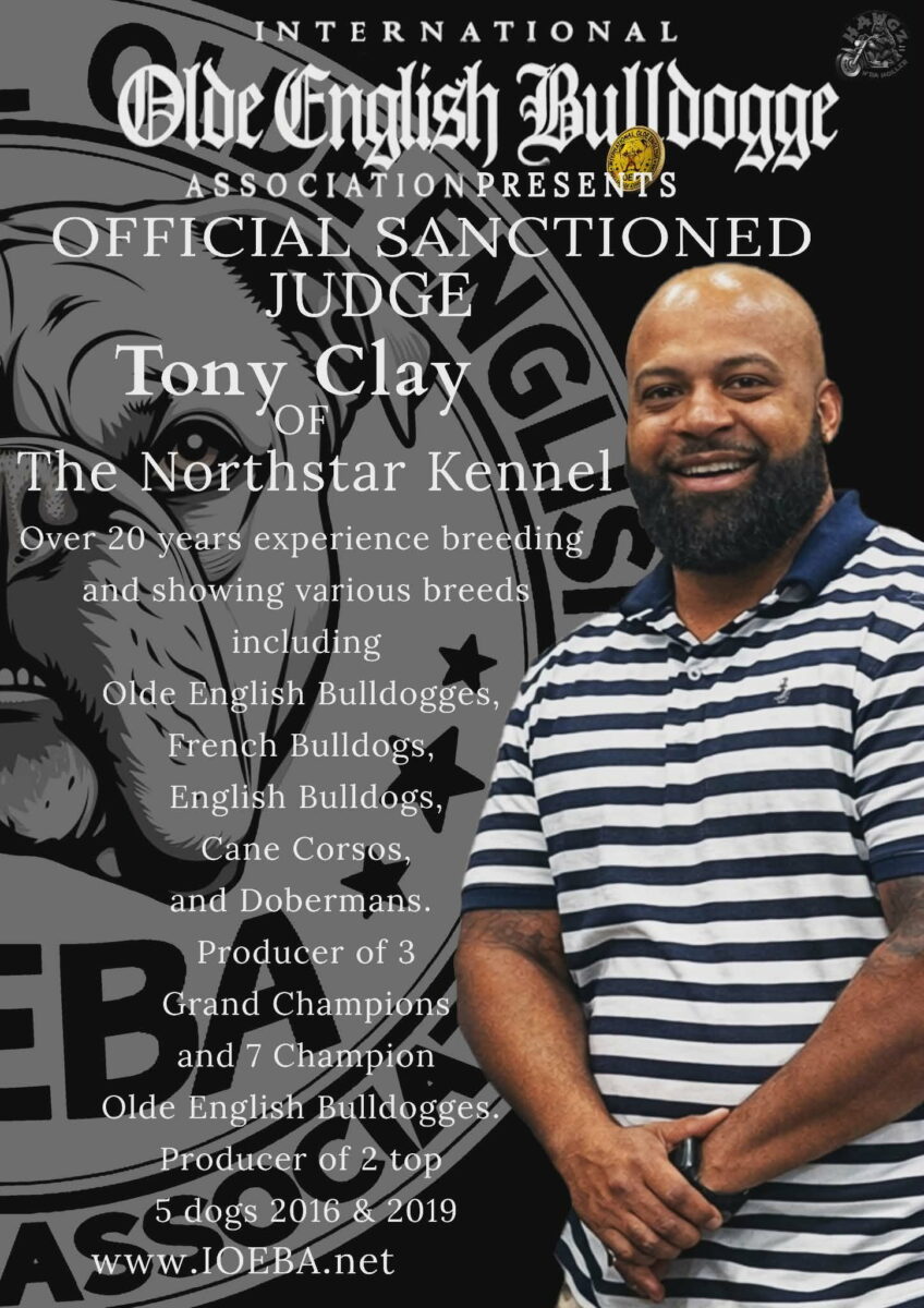 Judge Tony Clay for the IOEBA Best of the West Dog Show Spectacular in Reno, Nevada on October 10, 2026